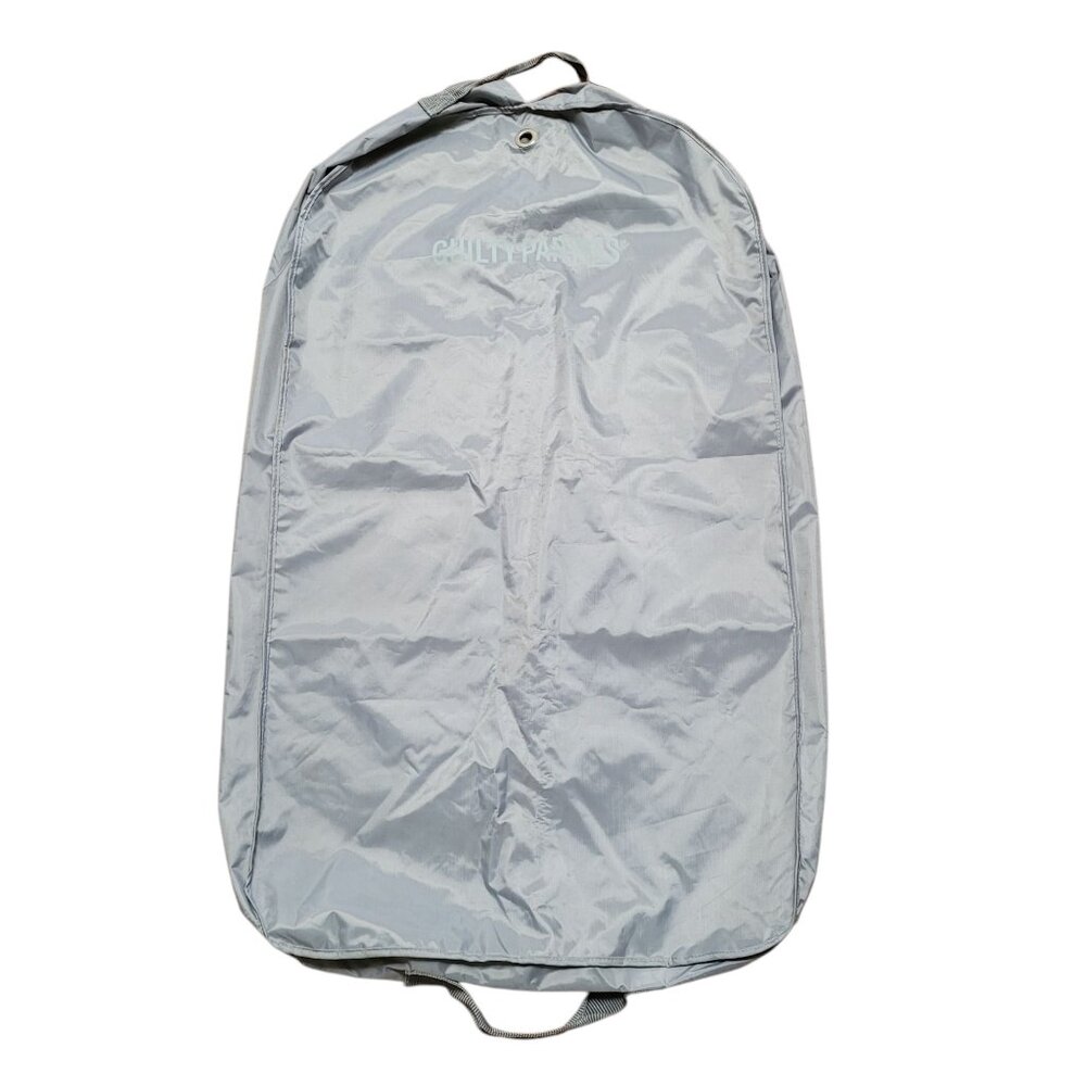 Guilty Parties Gray Travel Garment Bag Nylon Logo Full Zip Handles 40 x 23 in